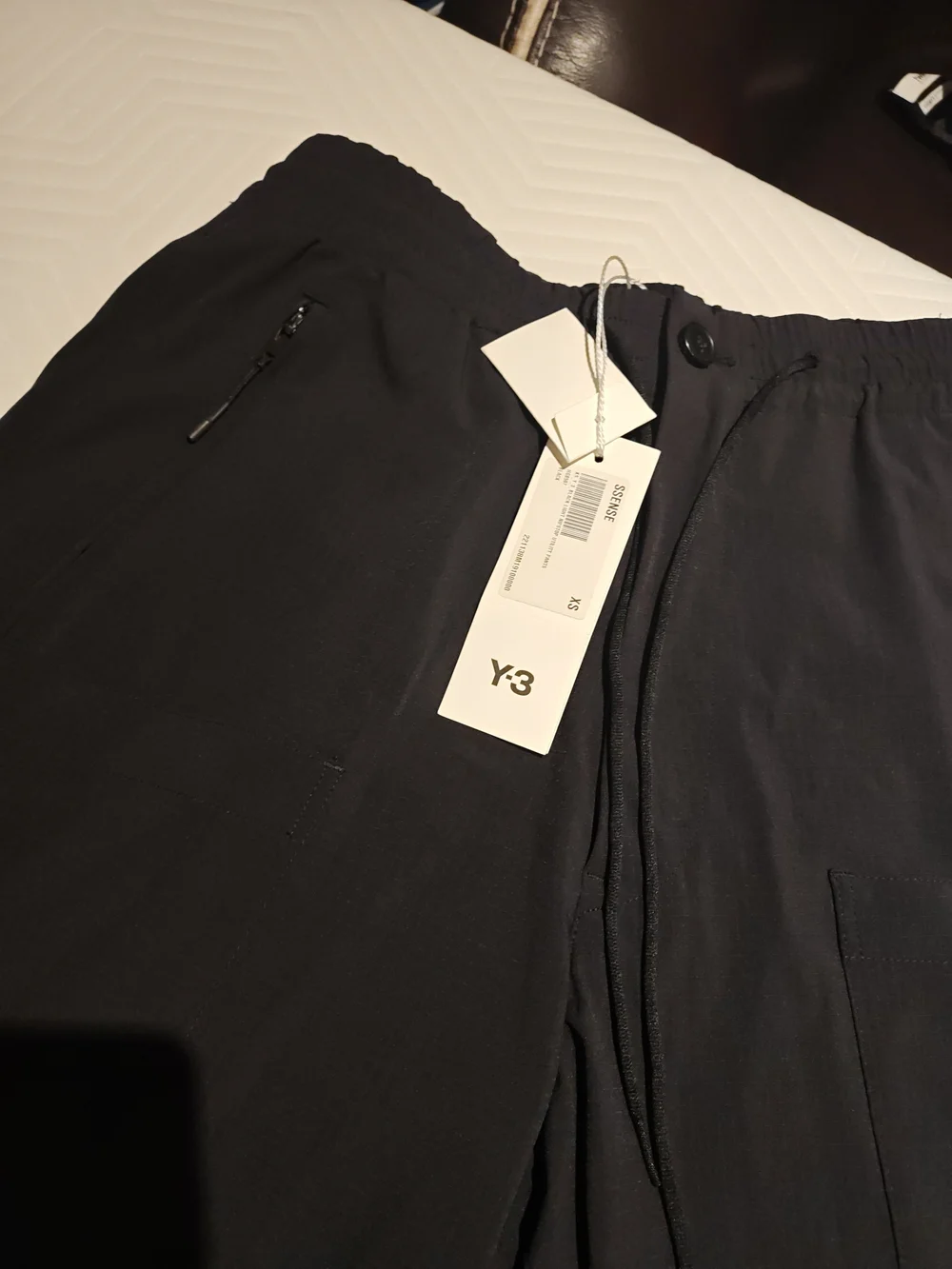 Y-3 Men's Black Elastic Waist Jogger Pants XS